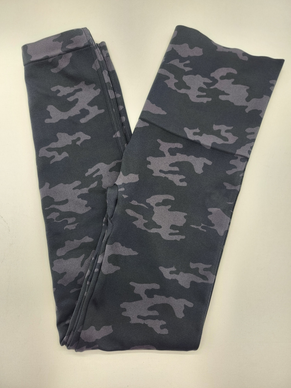 Spanx Look At Me Now Black Gray Camo High Rise Leggings XL